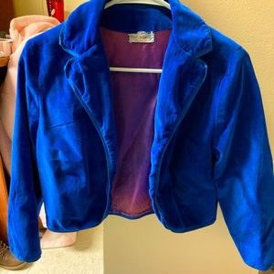 velvet blue jacket